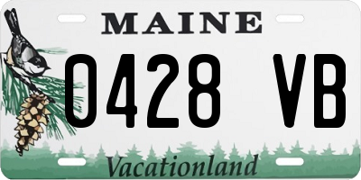 ME license plate 0428VB