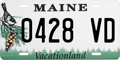 ME license plate 0428VD