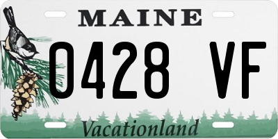 ME license plate 0428VF