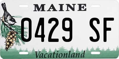 ME license plate 0429SF