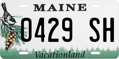 ME license plate 0429SH