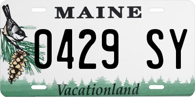 ME license plate 0429SY