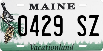 ME license plate 0429SZ