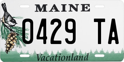 ME license plate 0429TA