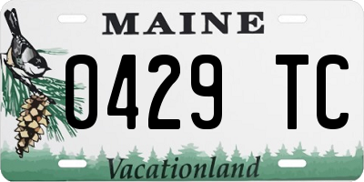 ME license plate 0429TC