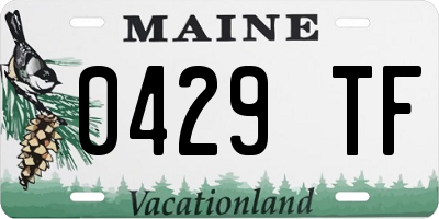 ME license plate 0429TF