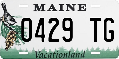 ME license plate 0429TG