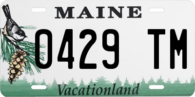 ME license plate 0429TM