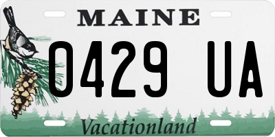 ME license plate 0429UA