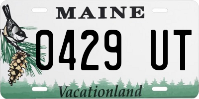 ME license plate 0429UT