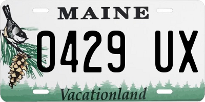 ME license plate 0429UX