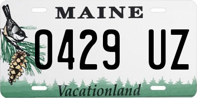 ME license plate 0429UZ