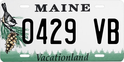 ME license plate 0429VB