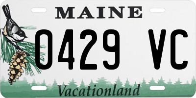 ME license plate 0429VC
