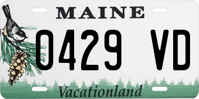 ME license plate 0429VD
