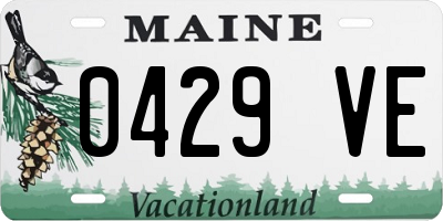 ME license plate 0429VE