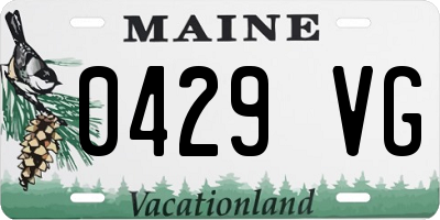 ME license plate 0429VG