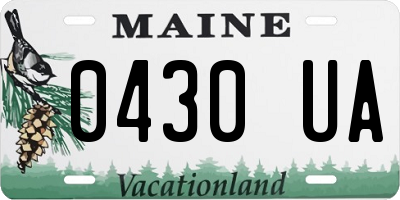ME license plate 0430UA