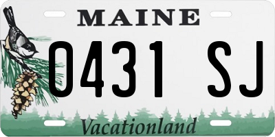 ME license plate 0431SJ