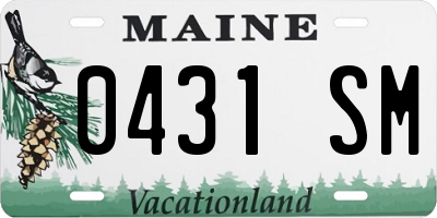 ME license plate 0431SM