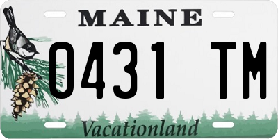 ME license plate 0431TM