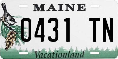 ME license plate 0431TN