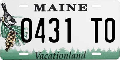 ME license plate 0431TO