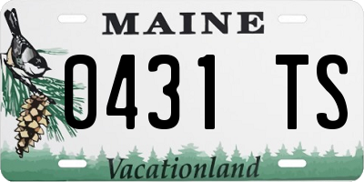 ME license plate 0431TS