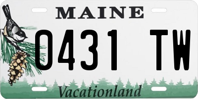 ME license plate 0431TW