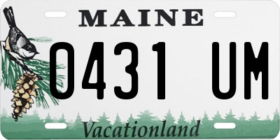 ME license plate 0431UM