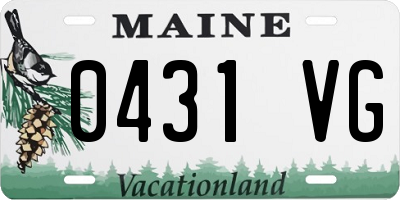 ME license plate 0431VG