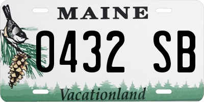 ME license plate 0432SB