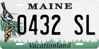 ME license plate 0432SL