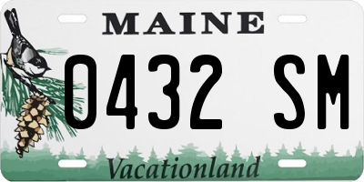 ME license plate 0432SM