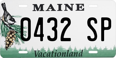 ME license plate 0432SP