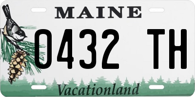 ME license plate 0432TH