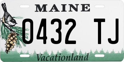 ME license plate 0432TJ