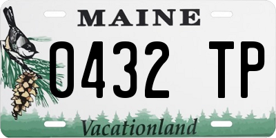 ME license plate 0432TP