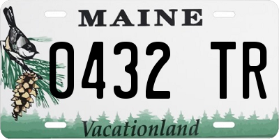 ME license plate 0432TR