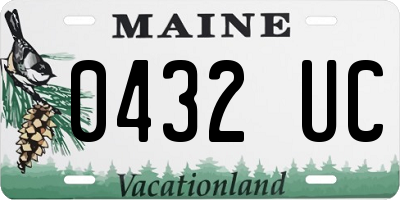 ME license plate 0432UC