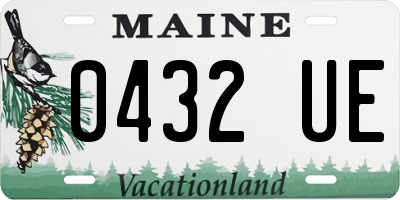 ME license plate 0432UE