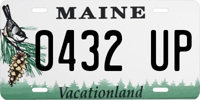 ME license plate 0432UP