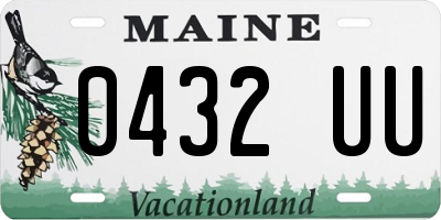 ME license plate 0432UU