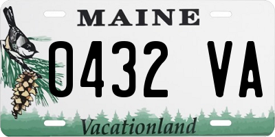 ME license plate 0432VA