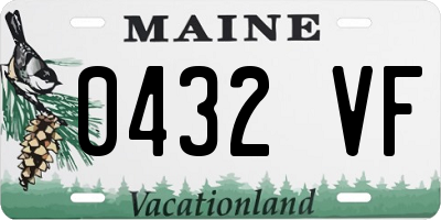 ME license plate 0432VF