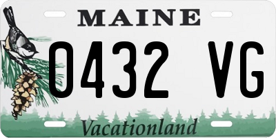 ME license plate 0432VG