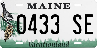 ME license plate 0433SE