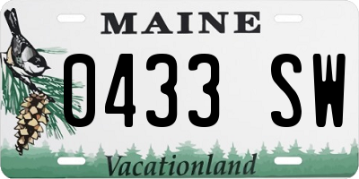 ME license plate 0433SW