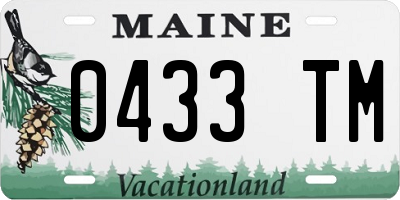 ME license plate 0433TM
