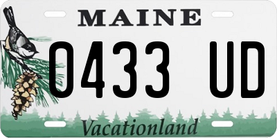 ME license plate 0433UD
